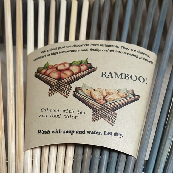 NEW! CHOPSTICK ART modern folding basket made with recycled chopsticks - Picture 4 of 7